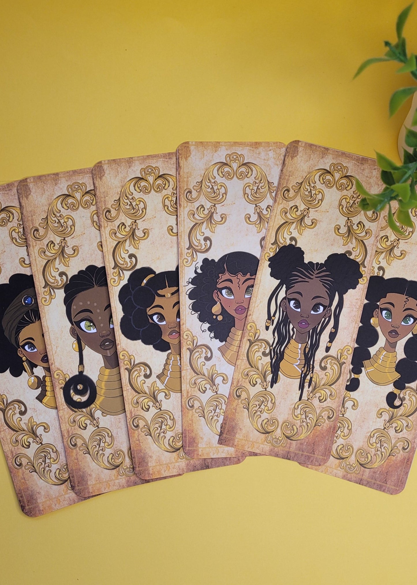 Black princess character bookmarks