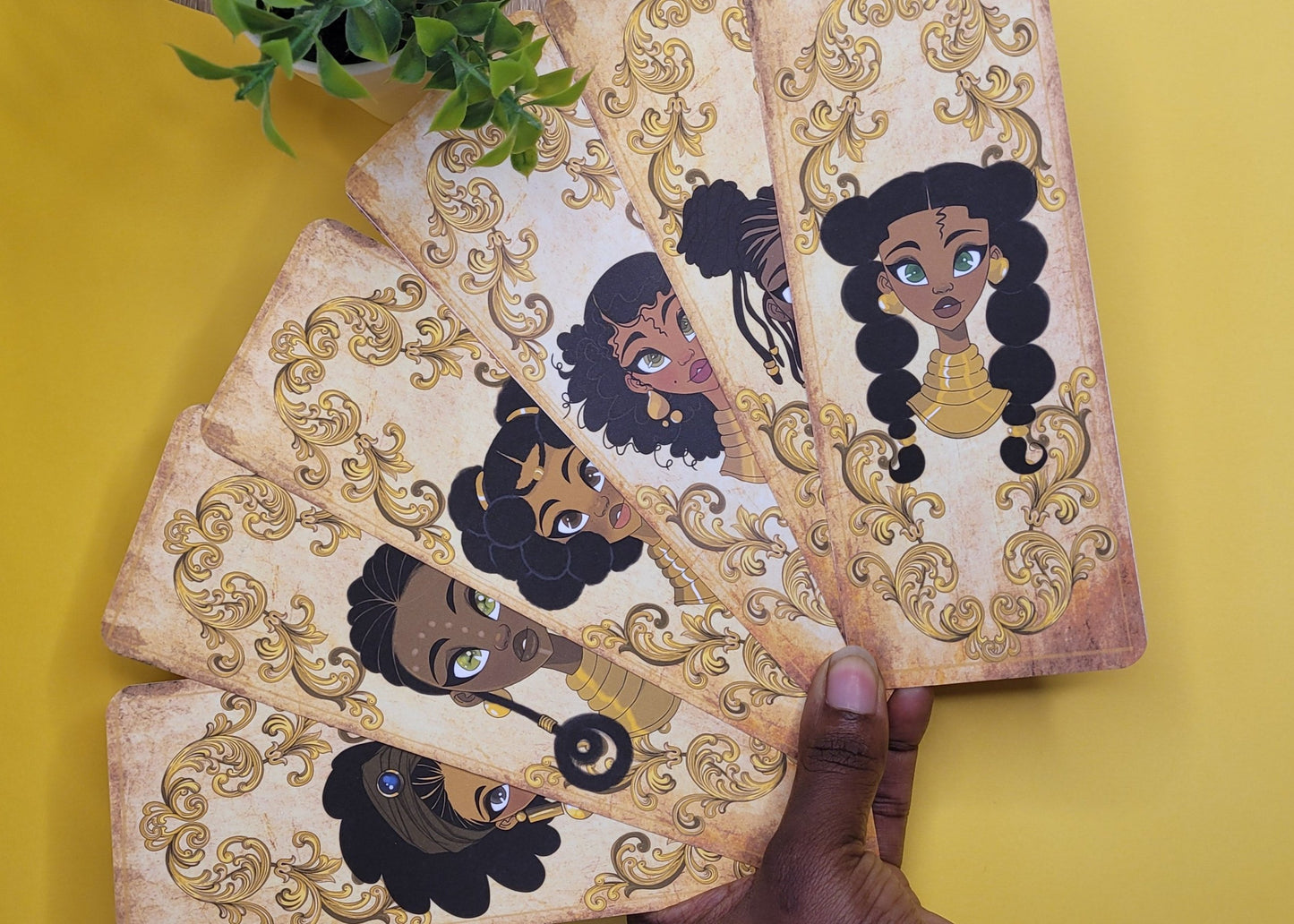 Black princess character bookmarks