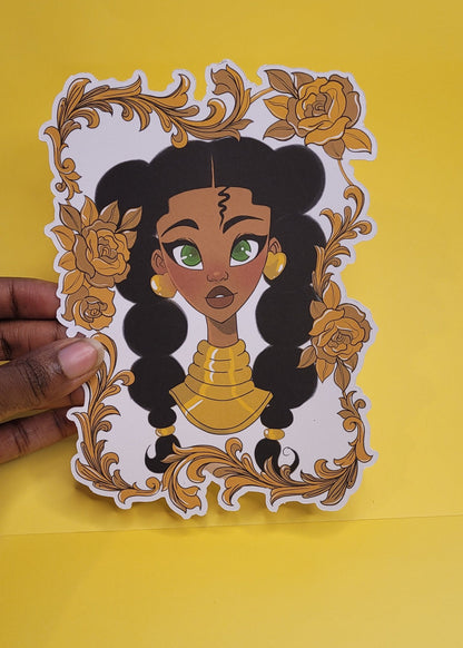 A5 princess die cut art print  characters