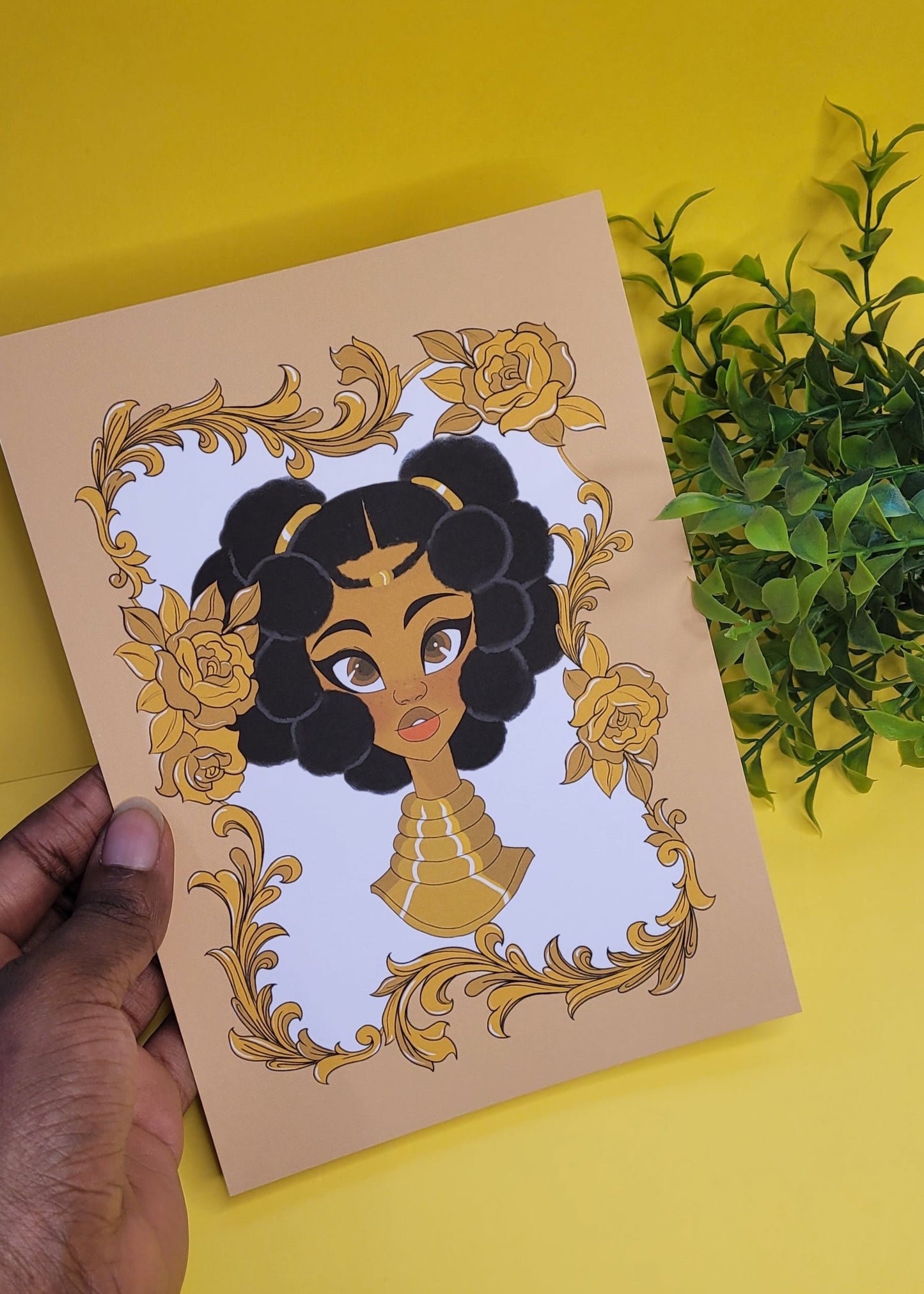 A5/A4 Black princess character art print