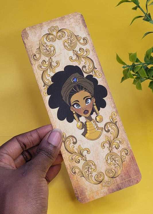 Black princess character bookmarks