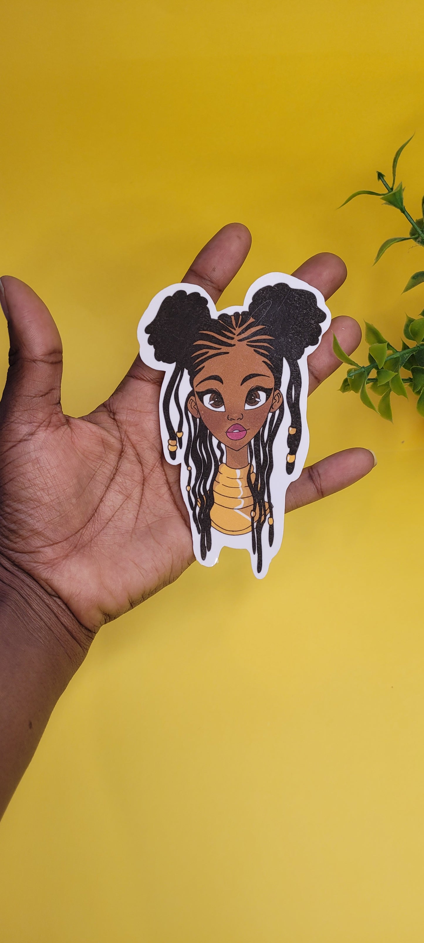 Black Girl Jumbo Vinyl Stickers waterproof