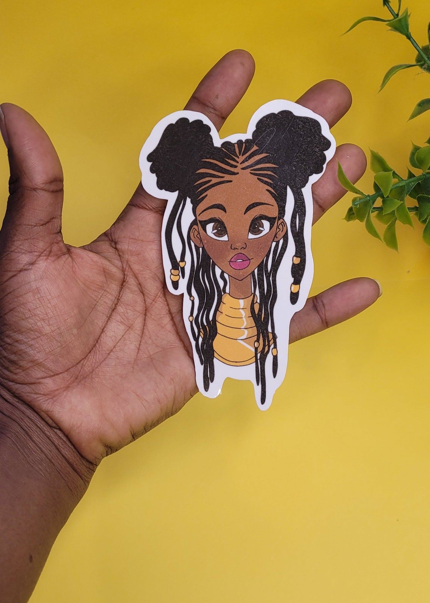 Black Girl Jumbo Vinyl Stickers waterproof