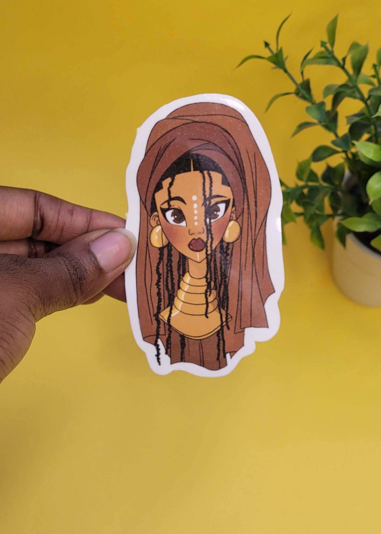 Black Girl Jumbo Vinyl Stickers waterproof