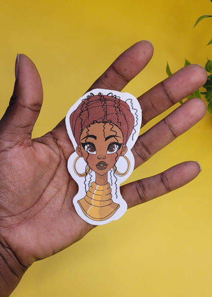 Black Girl Jumbo Vinyl Stickers waterproof