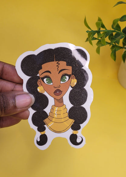 Black Girl Jumbo Vinyl Stickers waterproof