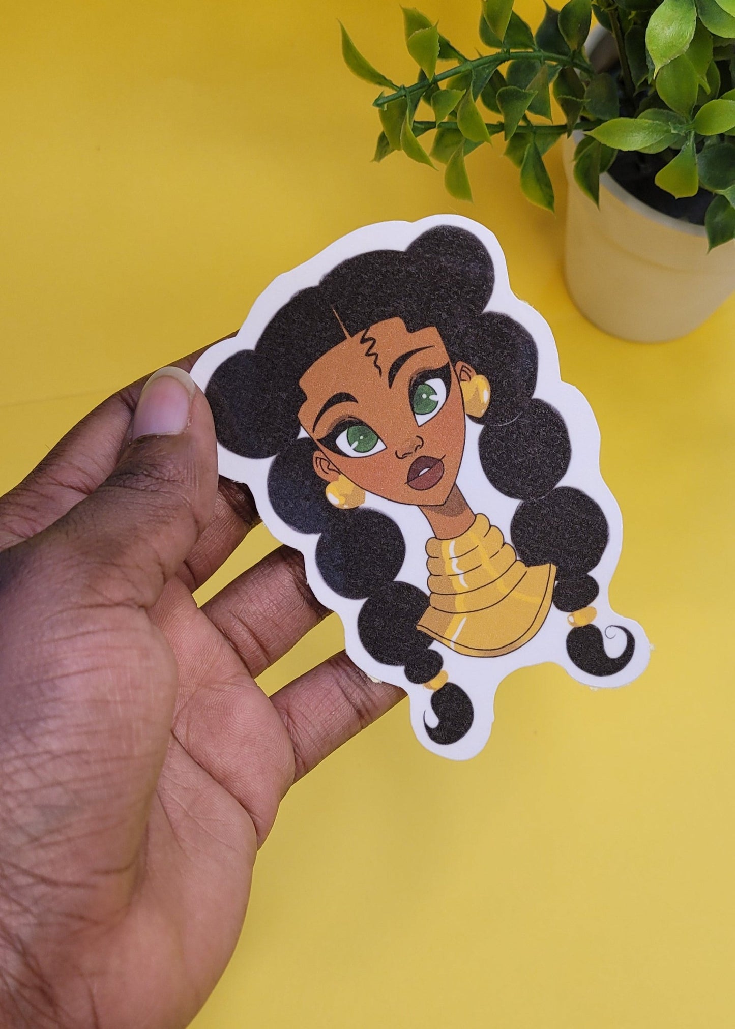 Black Girl Jumbo Vinyl Stickers waterproof