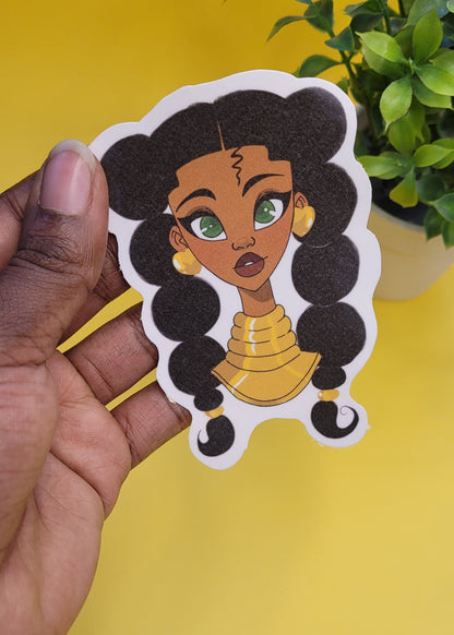 Black Girl Jumbo Vinyl Stickers waterproof