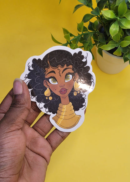 Black Girl Jumbo Vinyl Stickers waterproof