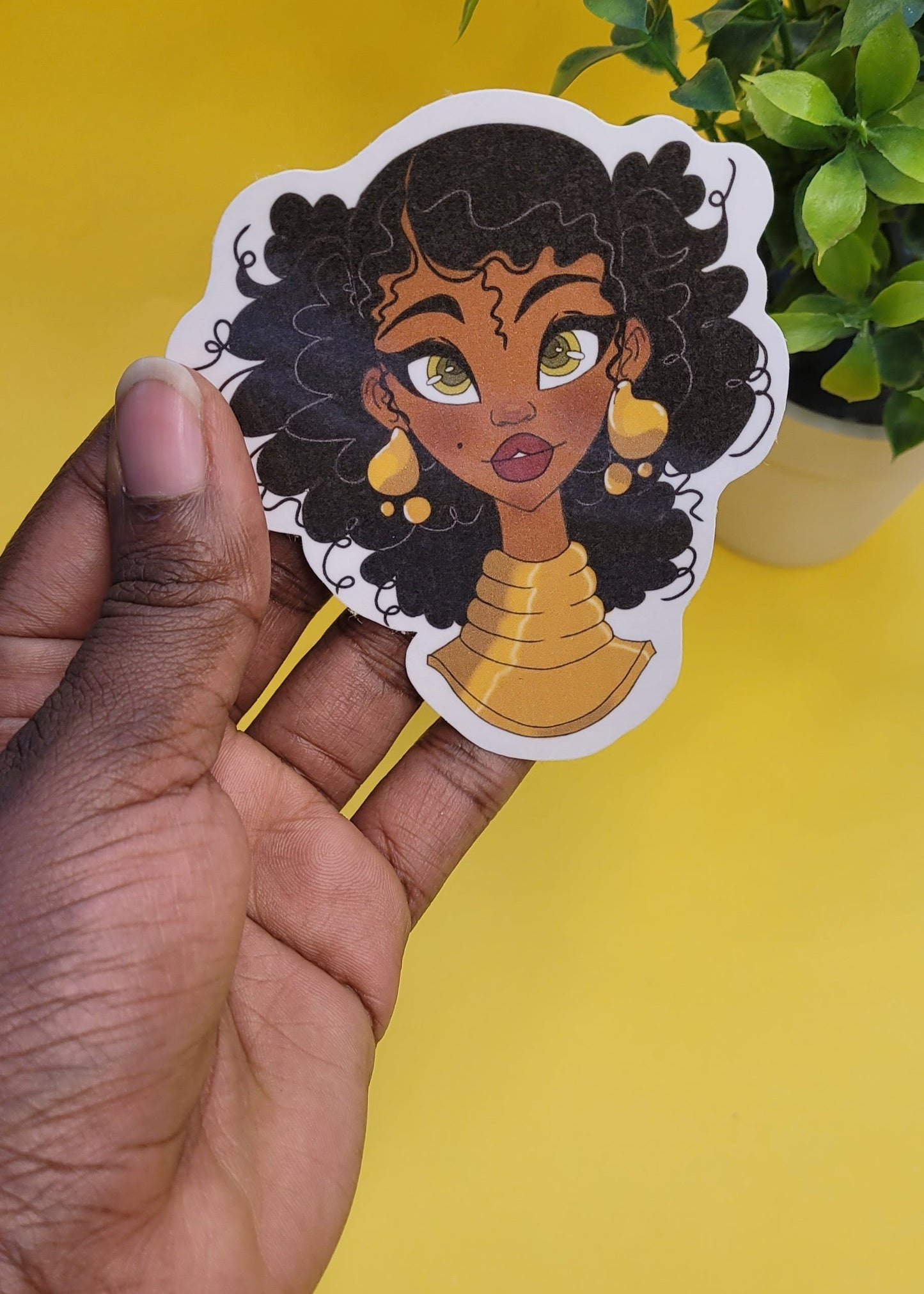 Black Girl Jumbo Vinyl Stickers waterproof