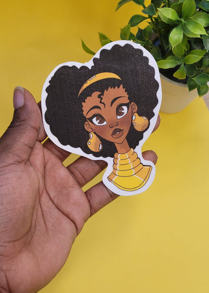 Black Girl Jumbo Vinyl Stickers waterproof