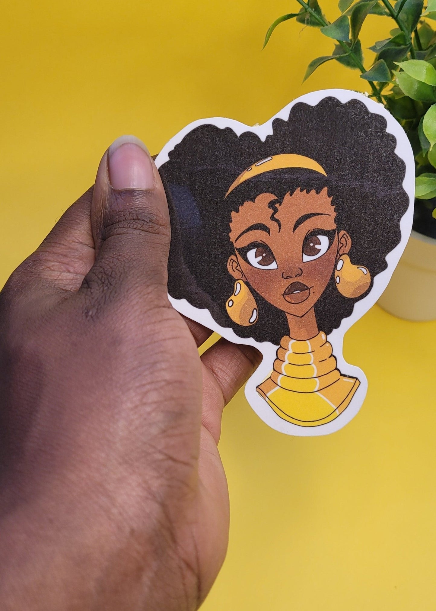 Black Girl Jumbo Vinyl Stickers waterproof