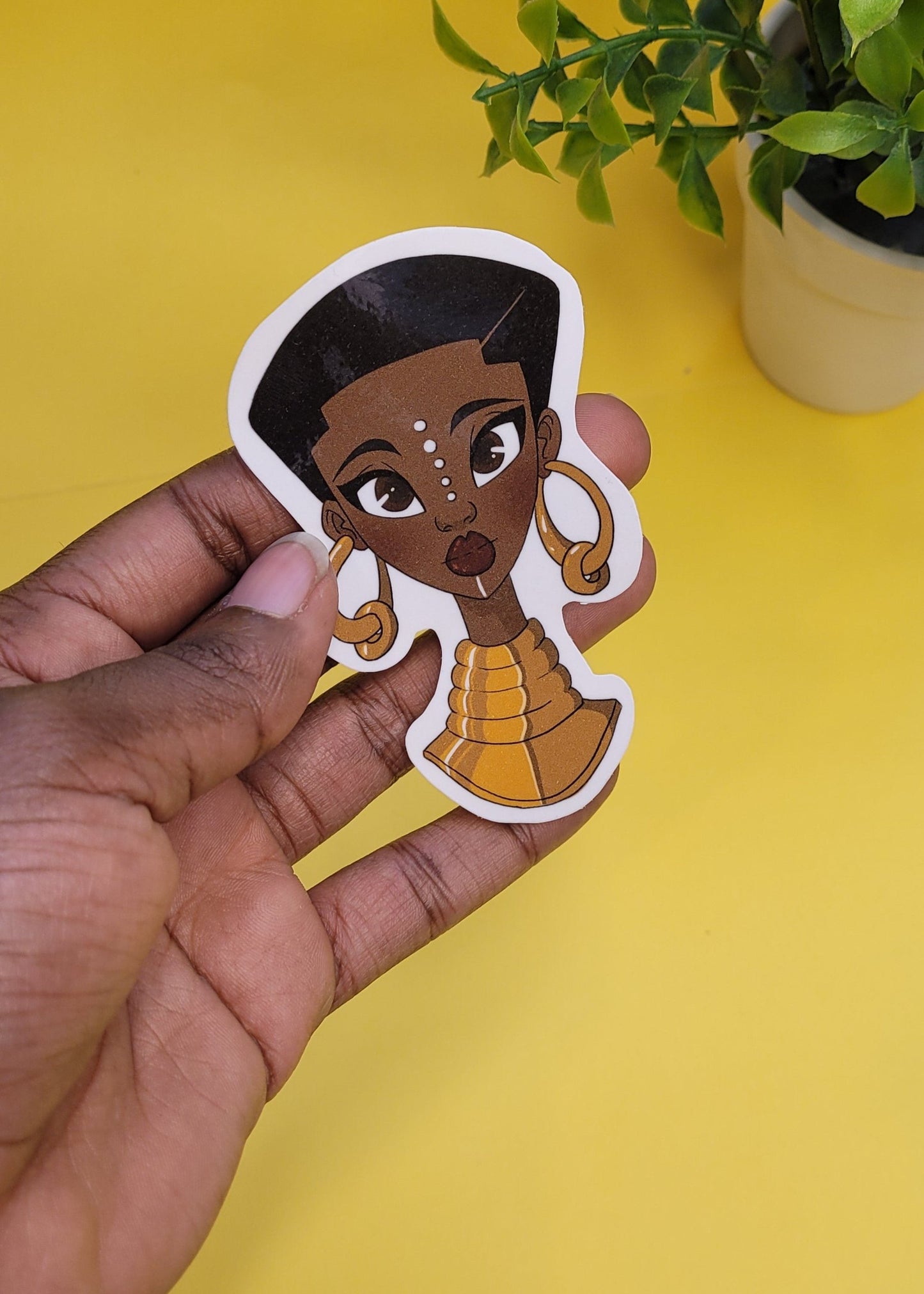 Black Girl Jumbo Vinyl Stickers waterproof