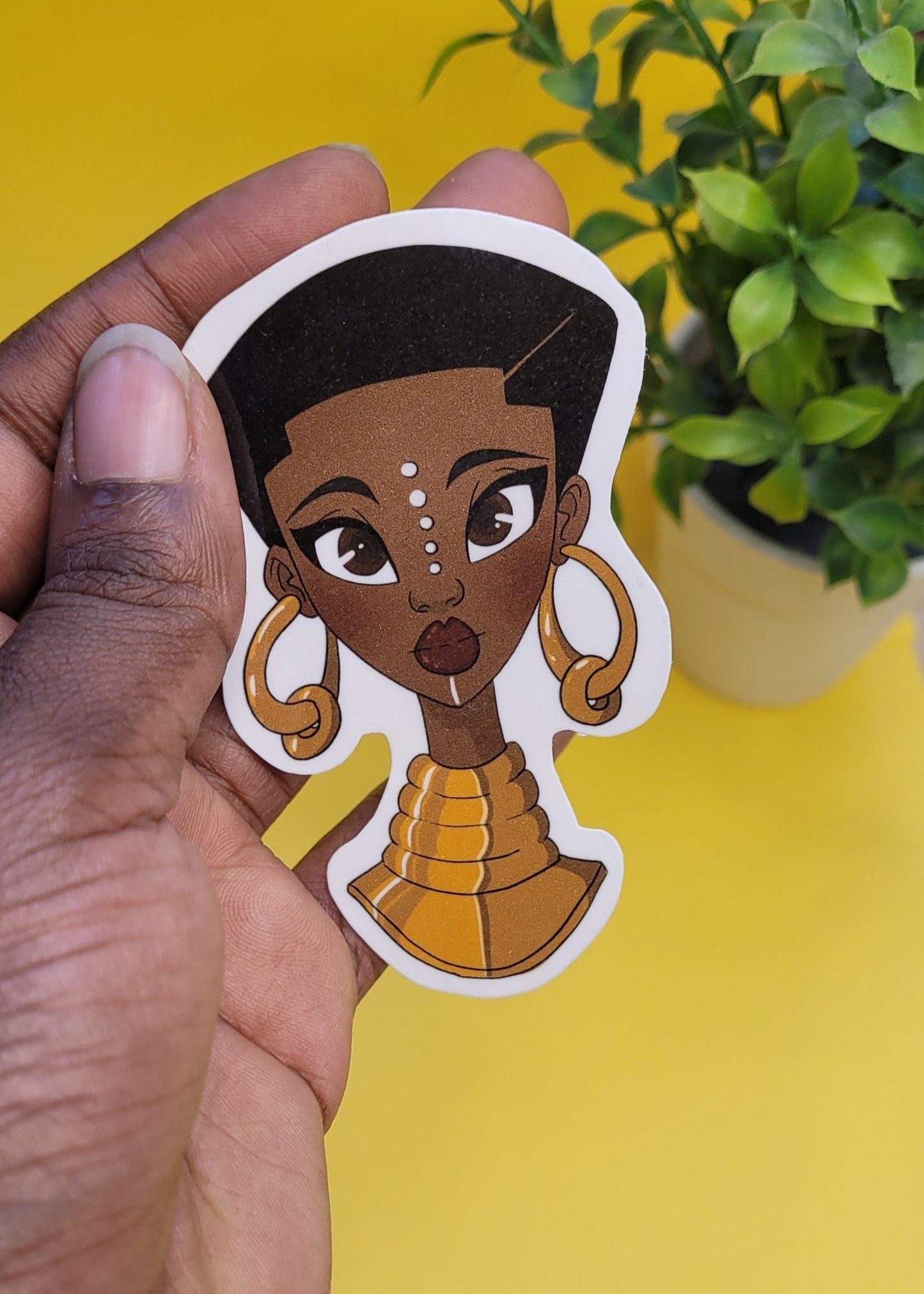 Black Girl Jumbo Vinyl Stickers waterproof