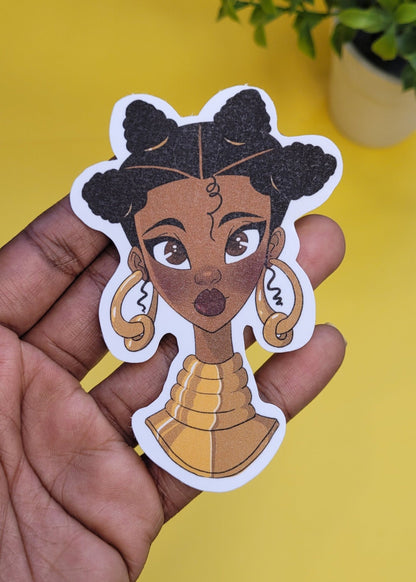 Black Girl Jumbo Vinyl Stickers waterproof