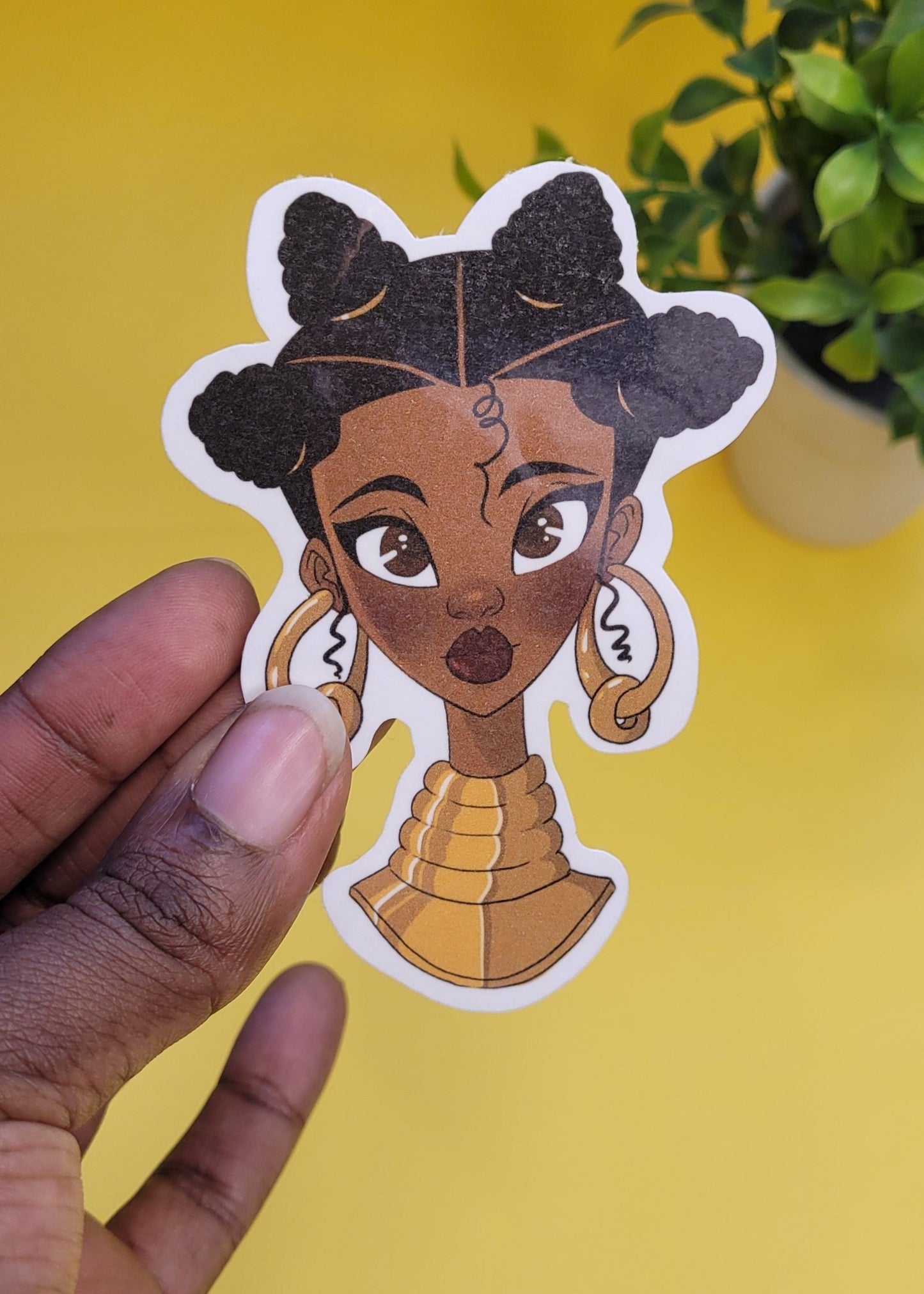 Black Girl Jumbo Vinyl Stickers waterproof