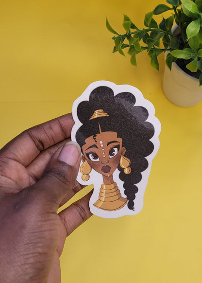 Black Girl Jumbo Vinyl Stickers waterproof