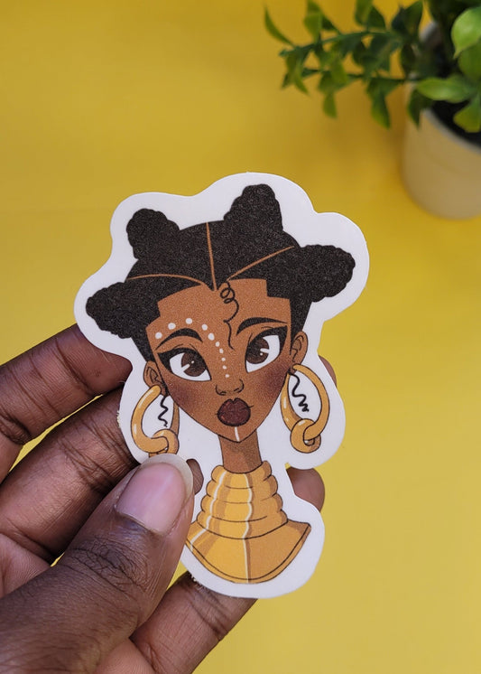 Black Girl Jumbo Vinyl Stickers waterproof