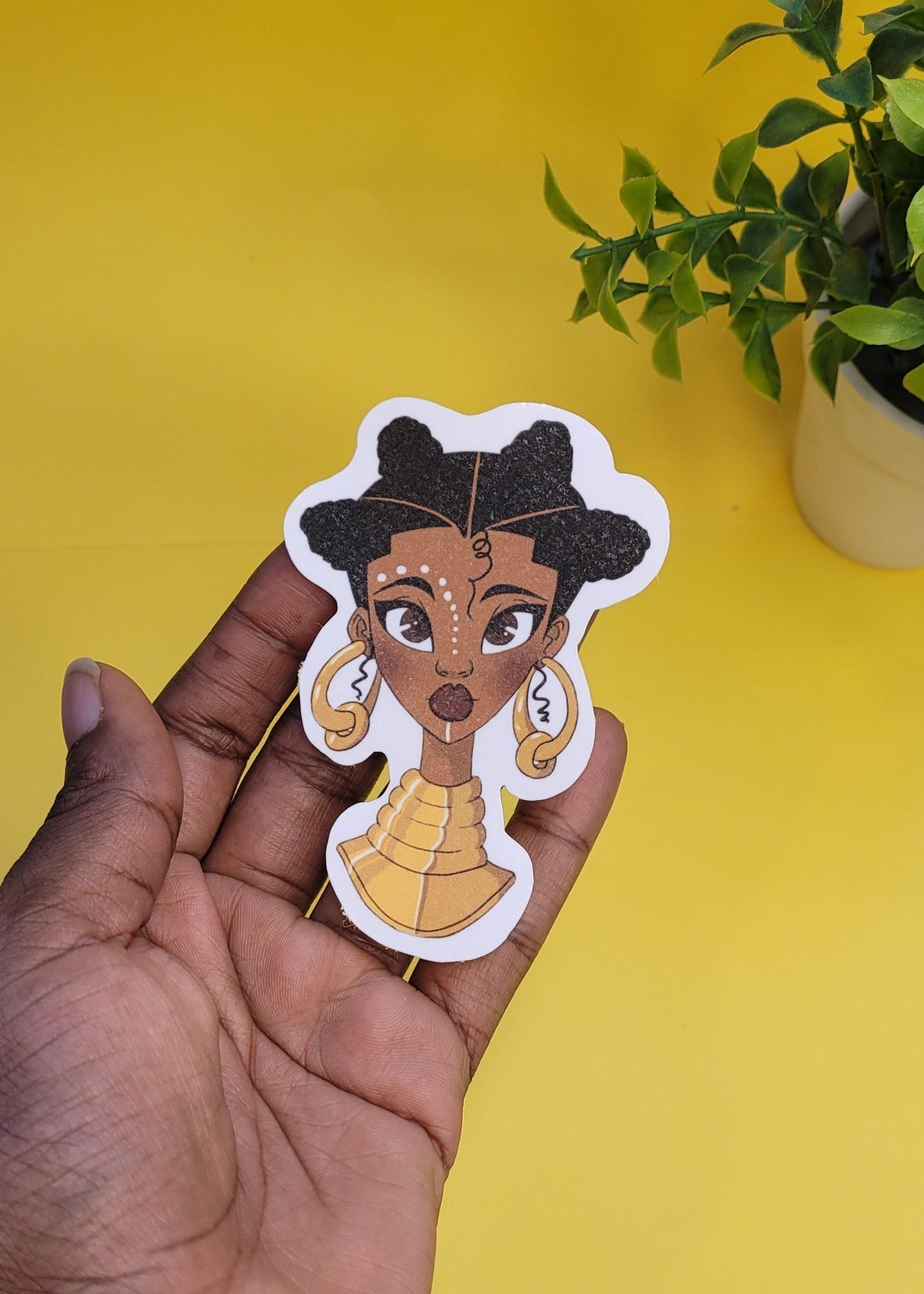 Black Girl Jumbo Vinyl Stickers waterproof