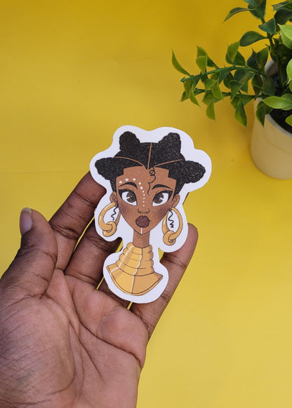 Black Girl Jumbo Vinyl Stickers waterproof