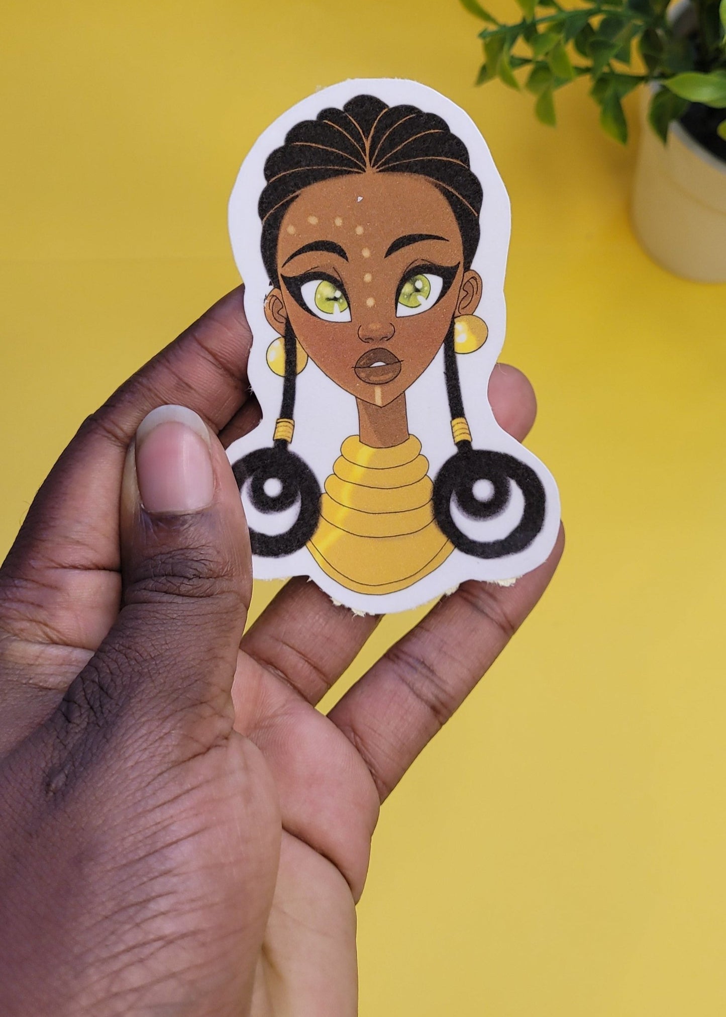 Black Girl Jumbo Vinyl Stickers waterproof