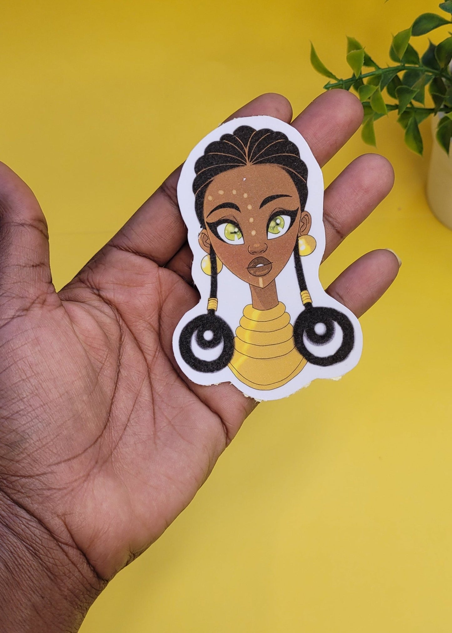 Black Girl Jumbo Vinyl Stickers waterproof