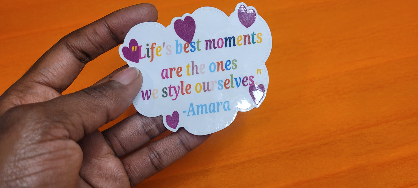 Title: Motivational Quotes Waterproof Stickers - Best Friends Forever Collection